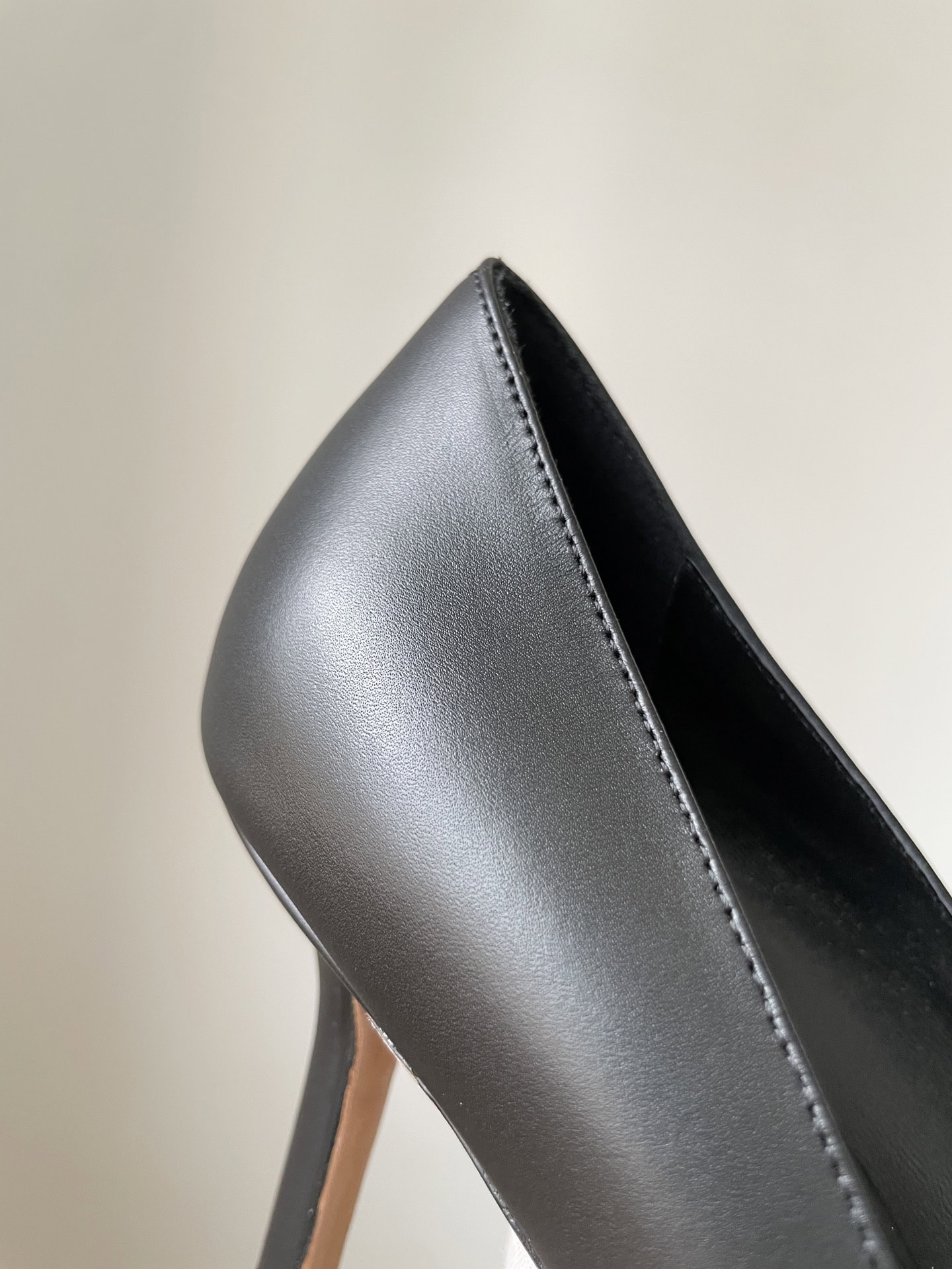 Valentino Leather Slip-On Stiletto Heels Women Black - Image 6