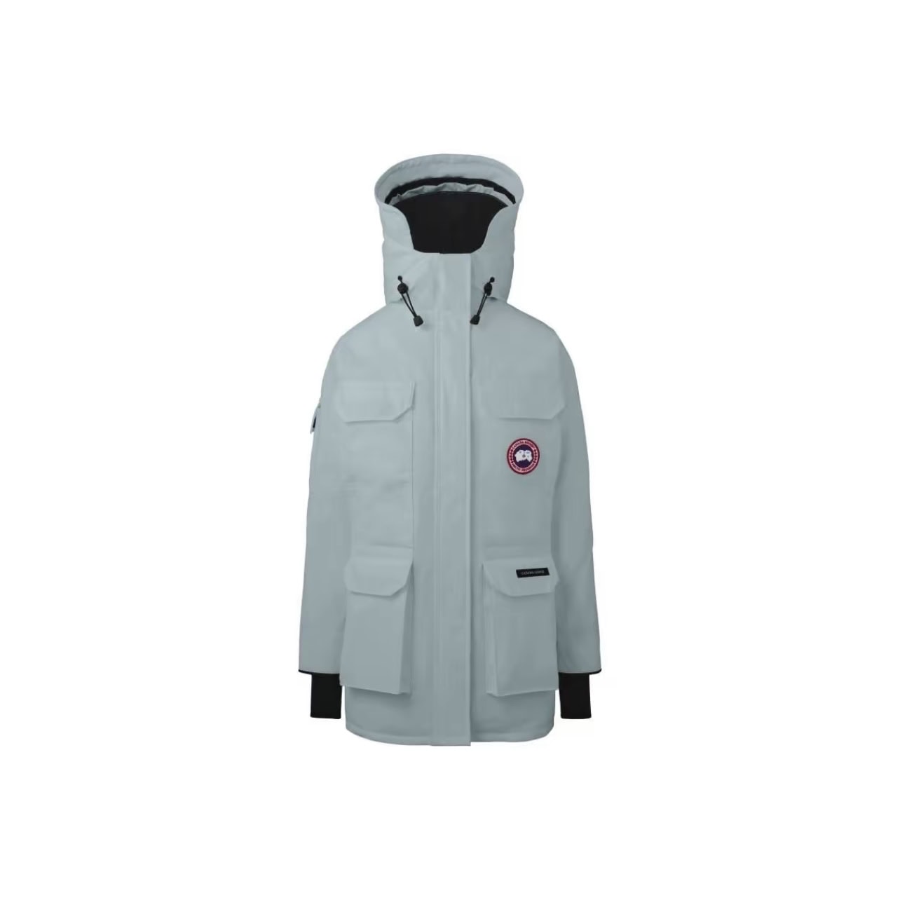Canada Goose Expedition 08 Waterproof Windproof Logo Print Long Sleeve Long Parka Down Jacket Unisex Sky Blue