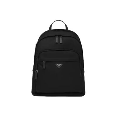Prada Re-Nylon & Saffiano Leather Backpack Black