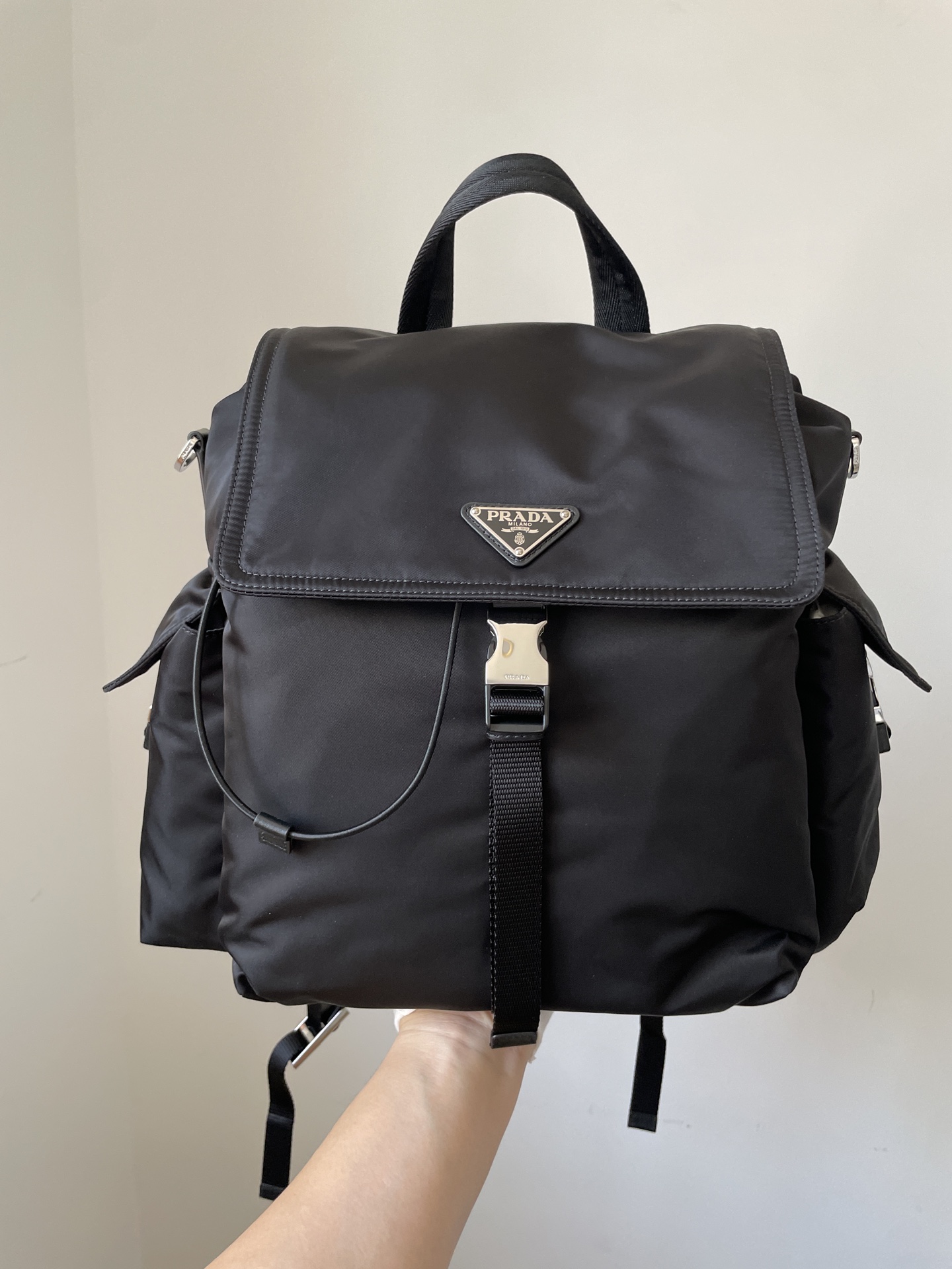 Prada Explore Re-Nylon Backpack Black - Image 2