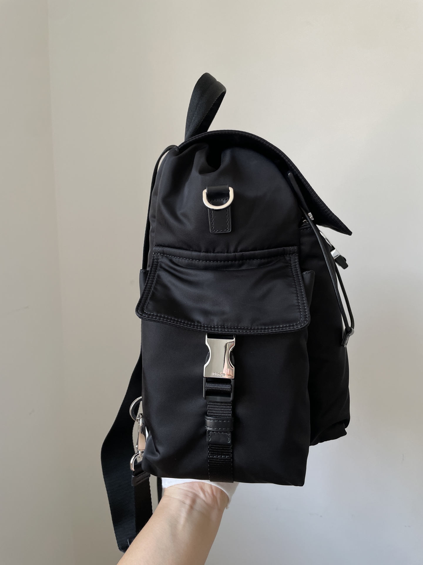 Prada Explore Re-Nylon Backpack Black - Image 3