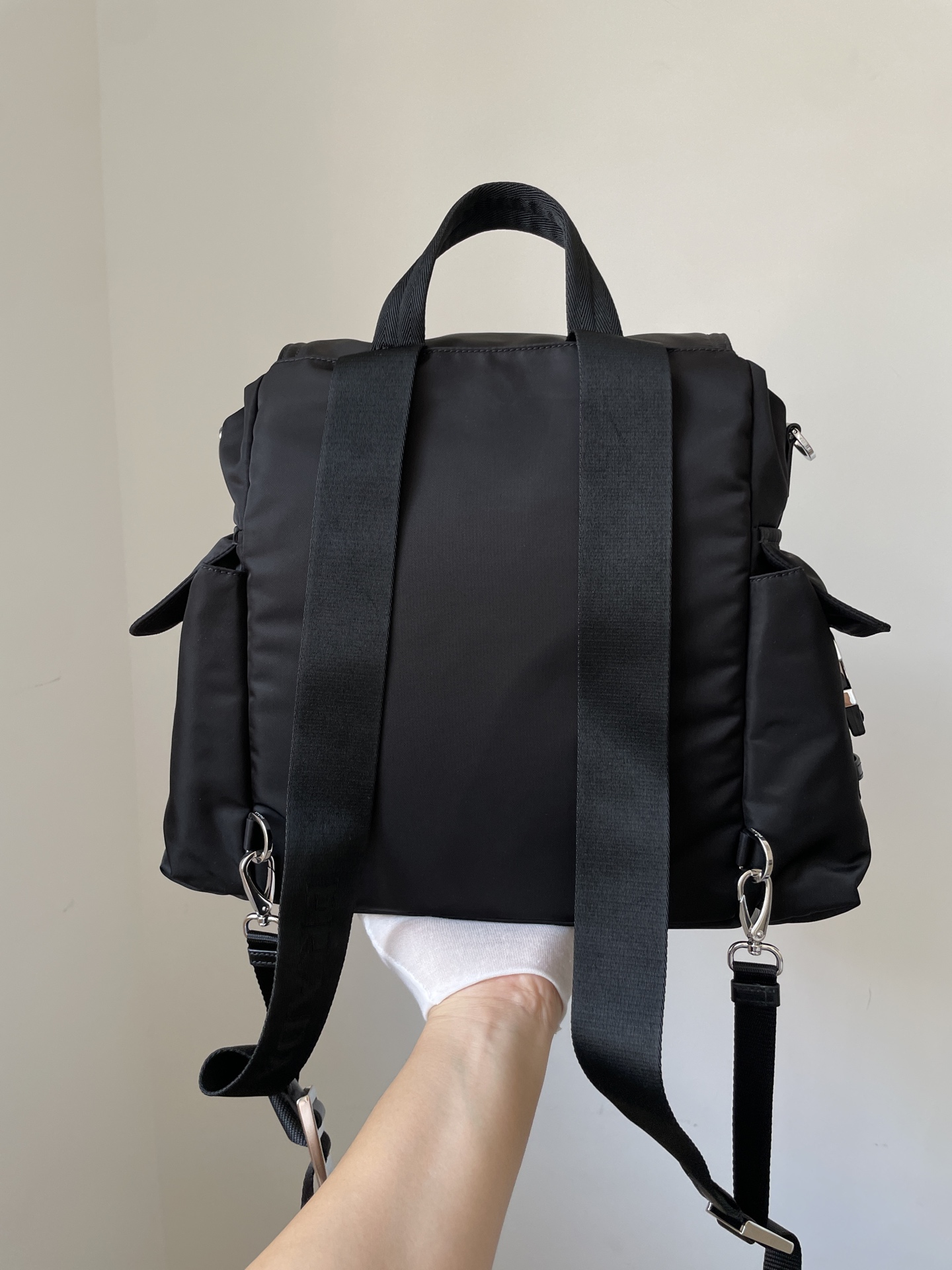 Prada Explore Re-Nylon Backpack Black - Image 4