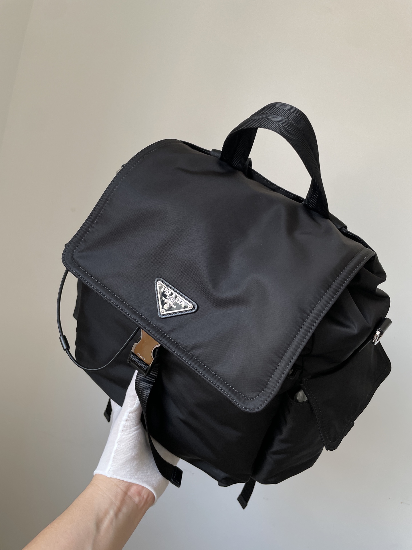 Prada Explore Re-Nylon Backpack Black - Image 5
