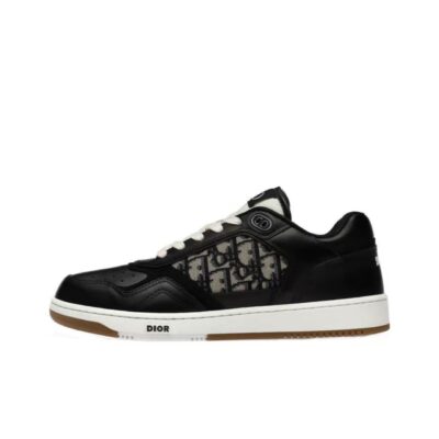 Dior B27 Calfskin Fabric Low-Top Sneakers Unisex Black