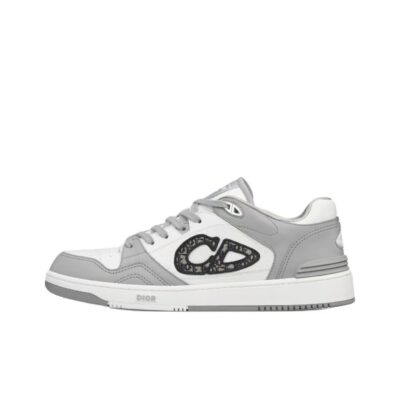 Dior B57 Calfskin Jacquard CD Logo Low-Top Sneakers Unisex Gray