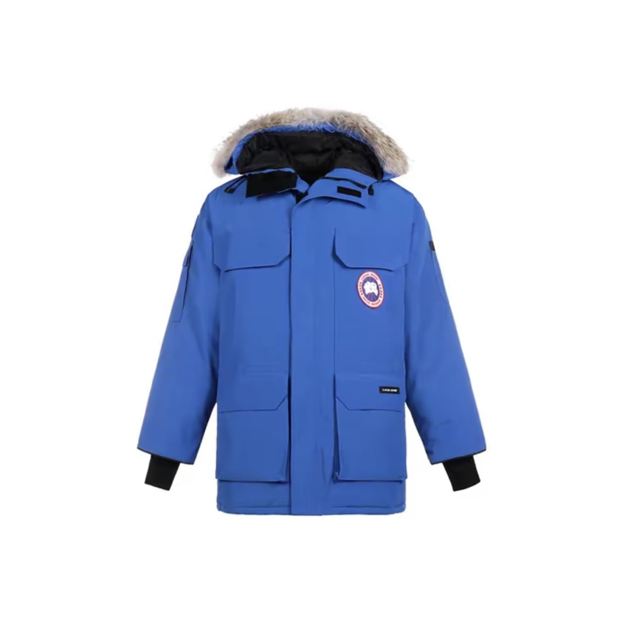 Canada Goose Expedition PBI Polar Bear Red Label 08 Hooded Logo Mid-Length Parka Down Jacket Unisex Blue