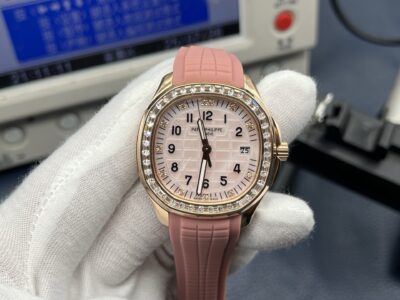 Patek Philippe Aquanaut Ladies 38.8mm Pink Dial 18K Rose Gold