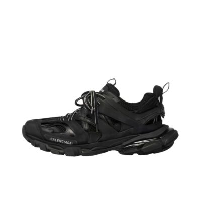 Balenciaga Track 1.0 Low-Top Distressed Black Sneakers