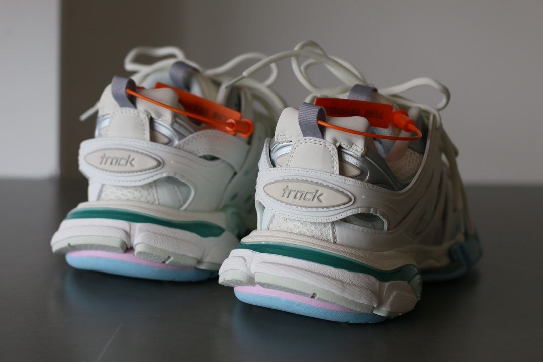 Balenciaga Track Low-Top White Blue Sneakers for Women - Image 6