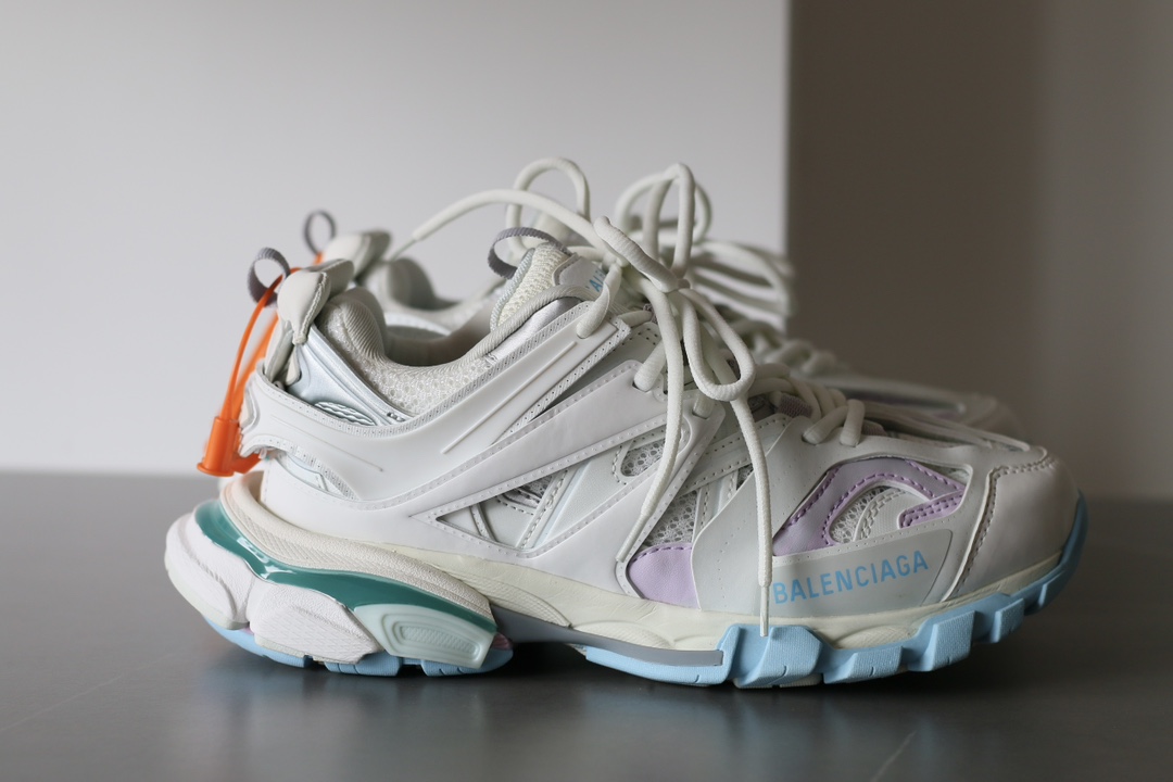 Balenciaga Track Low-Top White Blue Sneakers for Women - Image 7