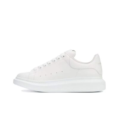 Alexander McQueen Oversized Logo Lace-Up Low-Top Sneakers Unisex White