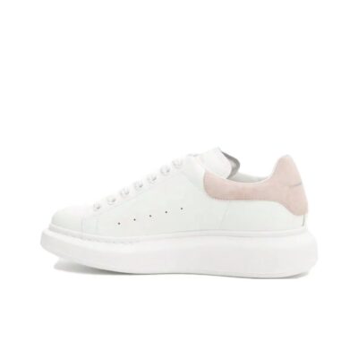Alexander McQueen Oversized Sneaker Smooth Calfskin Low-Top Sneakers Women White Pink