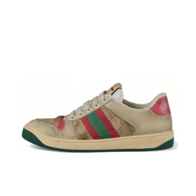 Gucci Screener Leather Sneakers Women Ebony