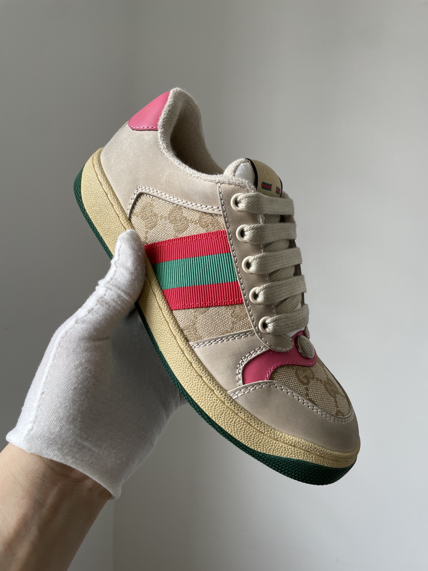Gucci Screener Leather Sneakers Women Ebony - Image 2