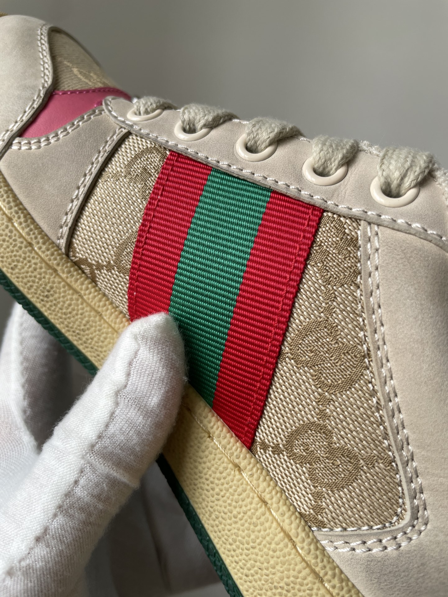 Gucci Screener Leather Sneakers Women Ebony - Image 7