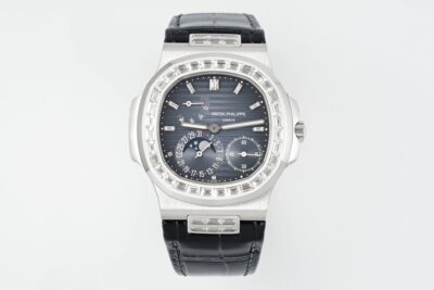 Patek Philippe Nautilus 40mm Blue Dial White Gold & Diamond Bezel