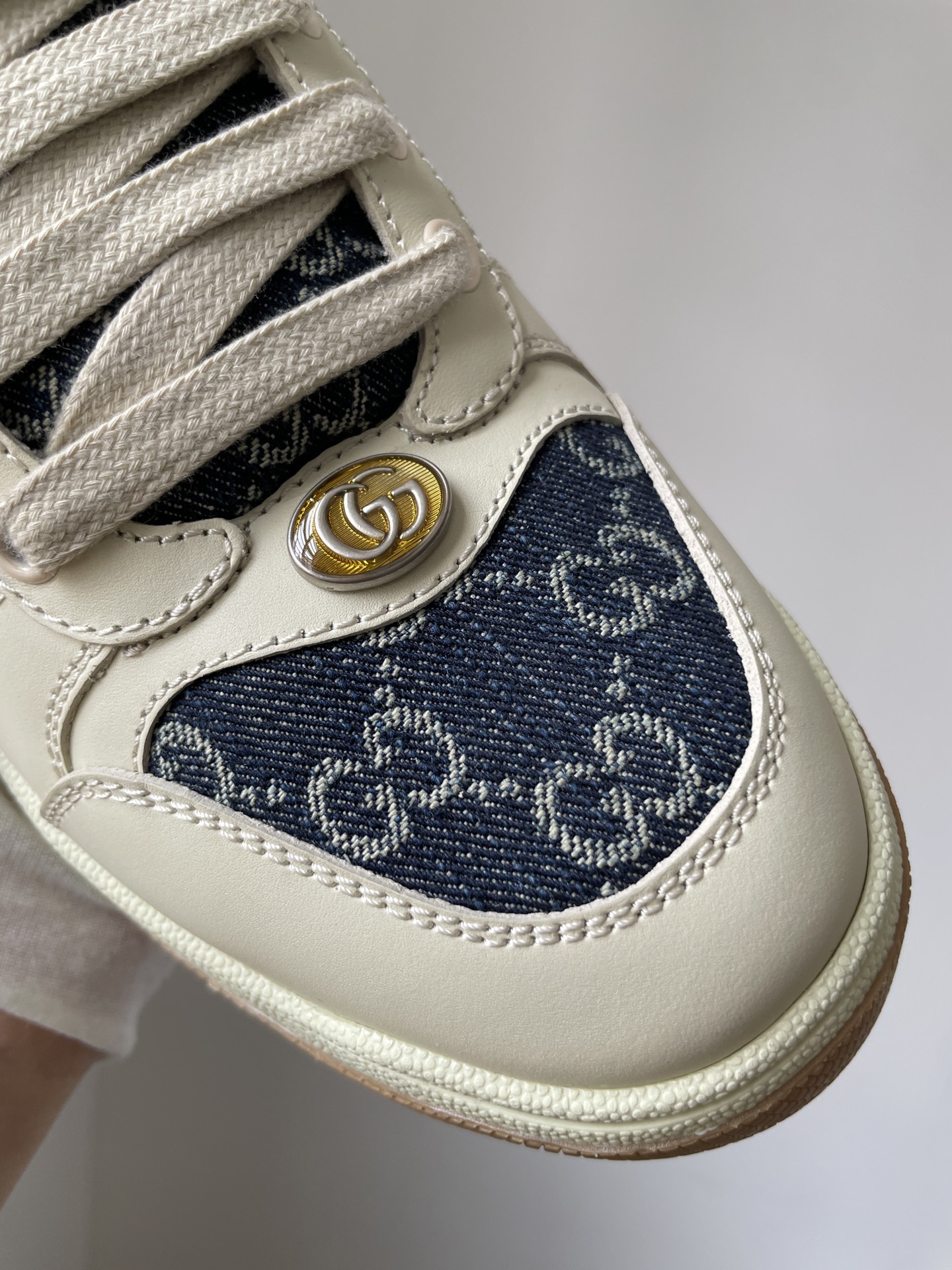 Gucci Screener GG Enamel Print Sneakers Unisex Red Blue - Image 5