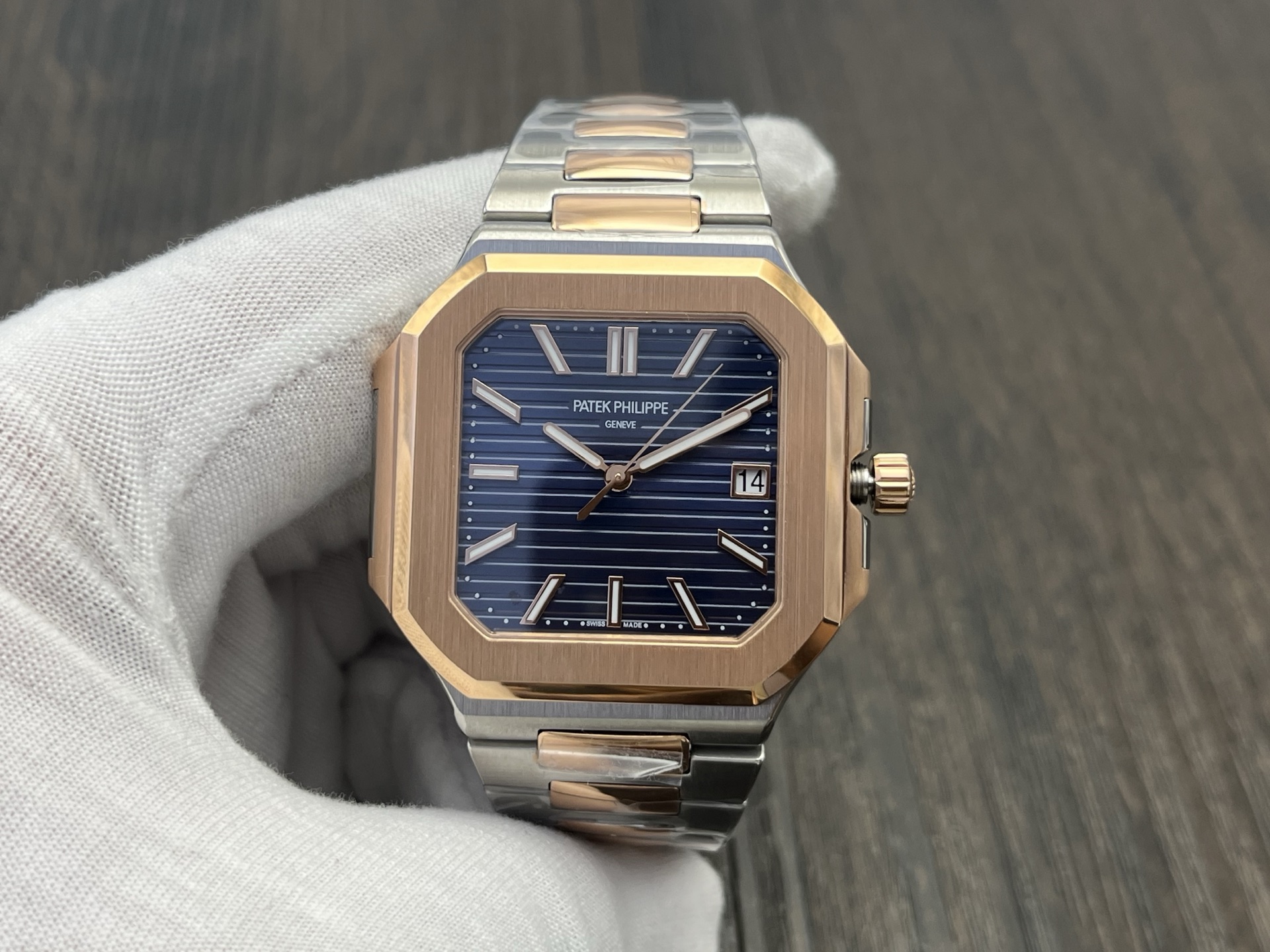 Patek Philippe Cubitus Series Automatic 45mm Blue Dial Two‑Tone Steel & 18K Rose Gold
