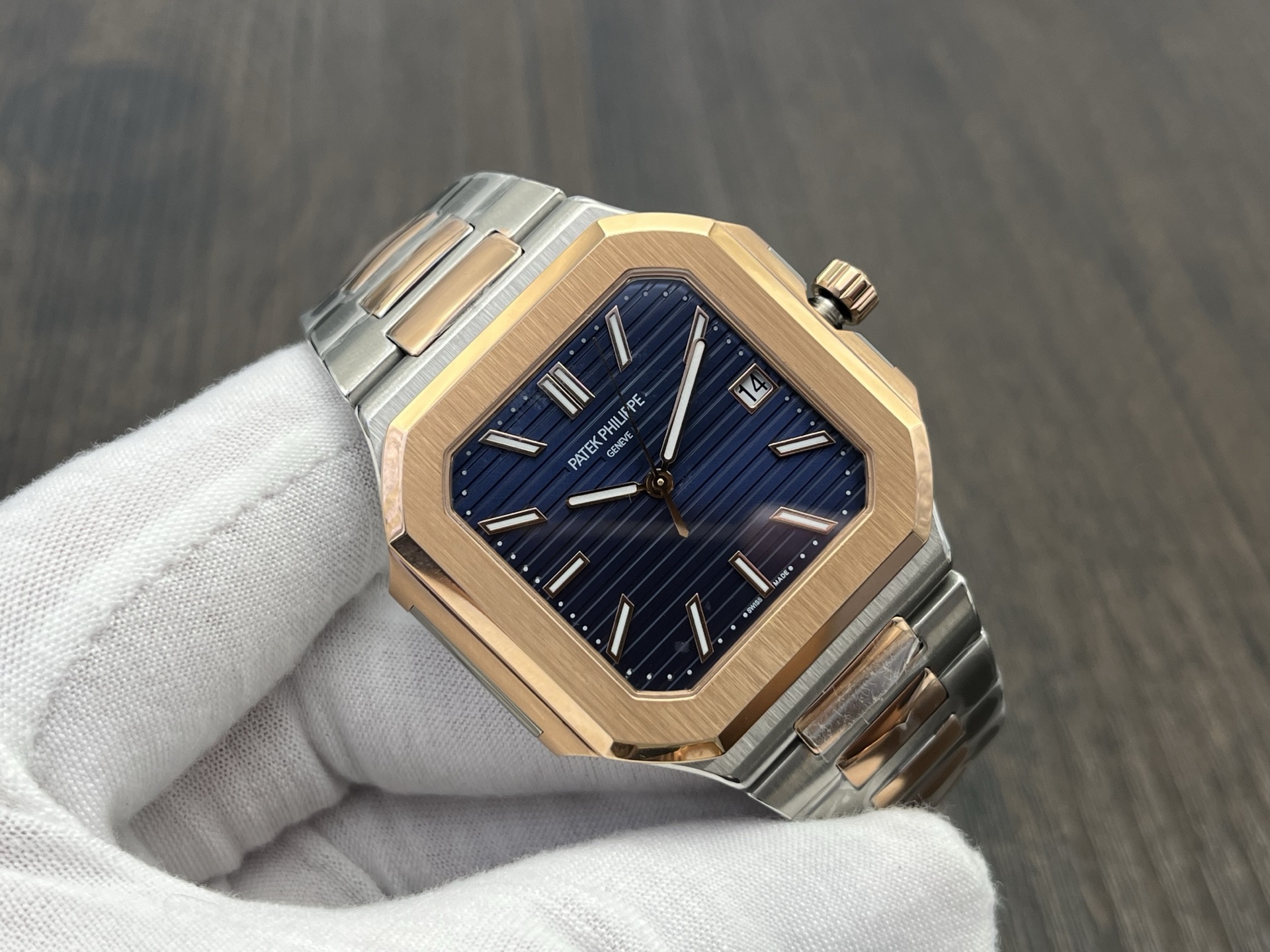 Patek Philippe Cubitus Series Automatic 45mm Blue Dial Two‑Tone Steel & 18K Rose Gold - Image 2