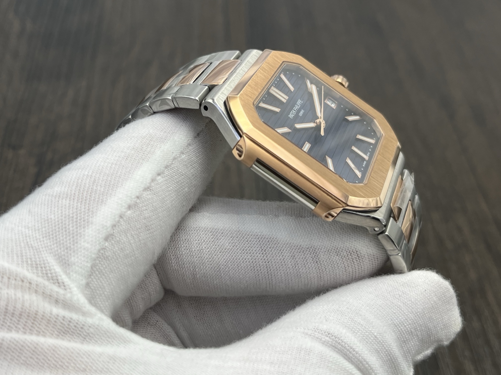 Patek Philippe Cubitus Series Automatic 45mm Blue Dial Two‑Tone Steel & 18K Rose Gold - Image 4