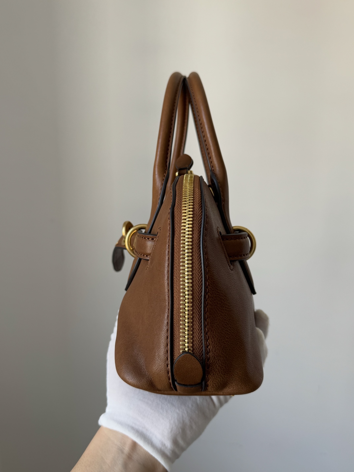 MIU MIU Aventure Nappa Leather Shoulder Crossbody Handbag – Oak Brown - Image 4