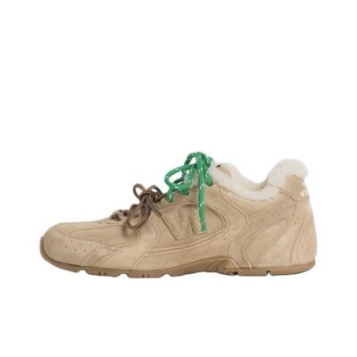 New Balance x Miu Miu NB 530 SL Leather Lace-Up Trainers Women Brown