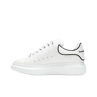 Alexander McQueen Oversized Sneaker Leather Smooth Calfskin Low-Top Sneakers Unisex White