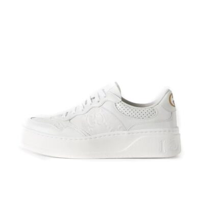 Gucci Chunky B GG Casual Low-Top Sneakers Unisex White