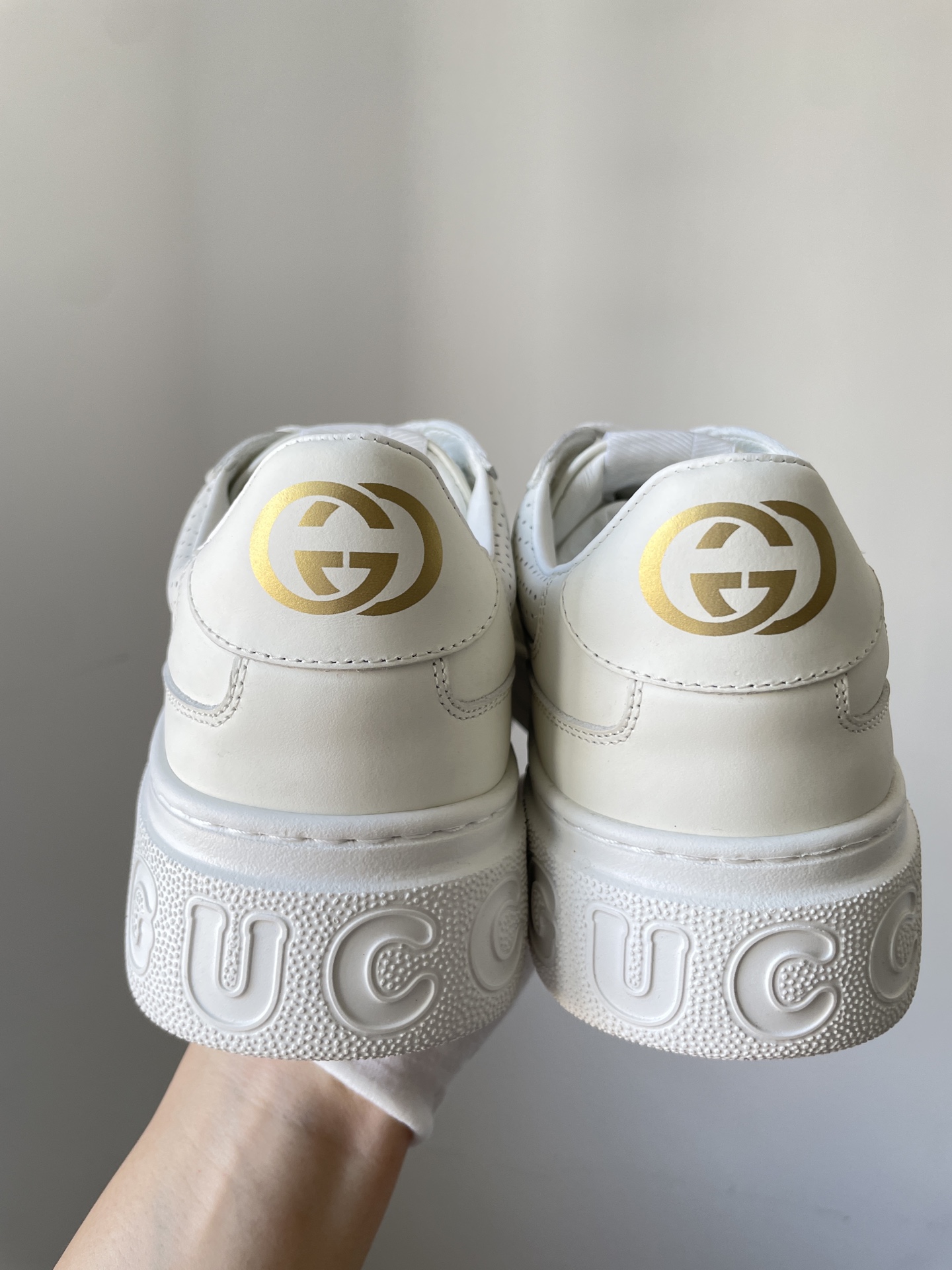 Gucci Chunky B GG Casual Low-Top Sneakers Unisex White - Image 6