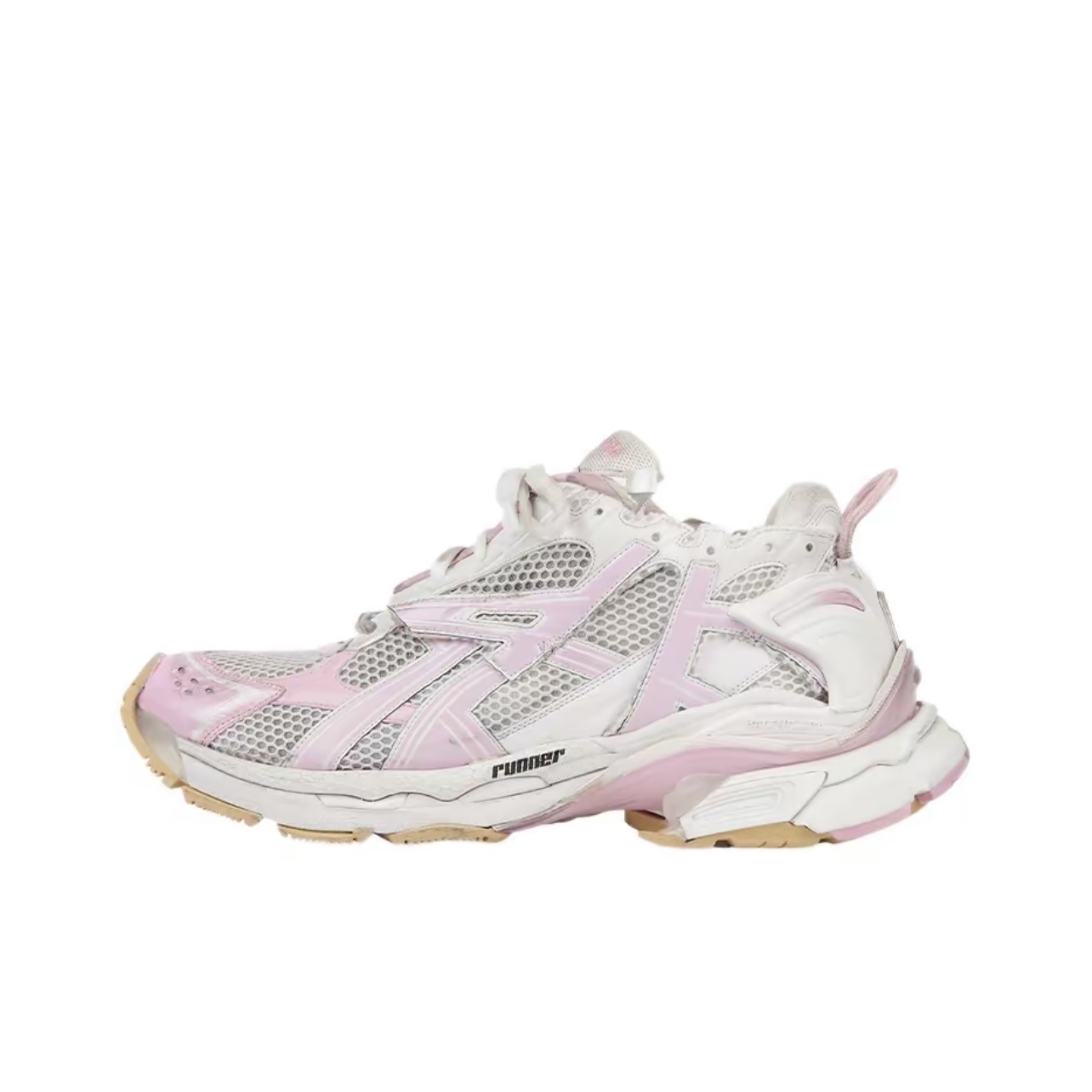Balenciaga Runner Pink White Vintage Low-Top Sneakers Unisex