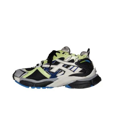 Balenciaga Runner Round-Toe Lace-Up Low-Top Distressed Gray Running Sneakers