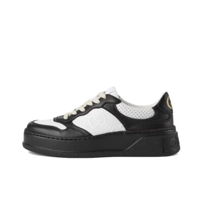 Gucci Chunky GG Embossed Panda Sneakers Unisex Black White