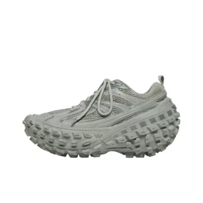 Balenciaga Bouncer Fabric Low-Top Distressed Gray Sneakers