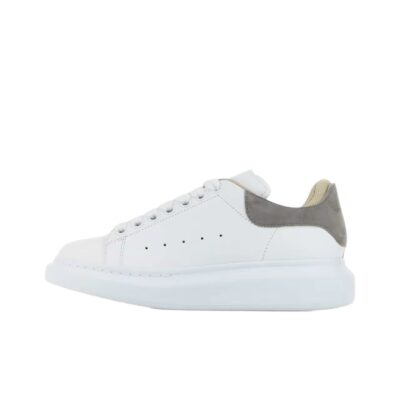 Alexander McQueen Leather Platform Lace-Up Low-Top Sneakers Unisex White