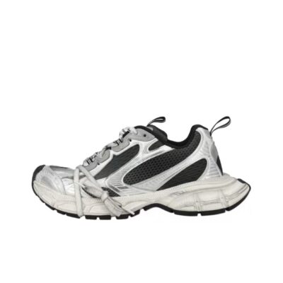 Balenciaga 3XL Round-Toe Lace-Up Low-Top Gray Sneakers