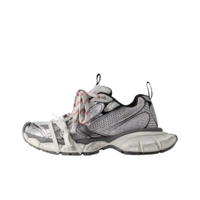Balenciaga 3XL Mesh Lace-Up Low-Top Distressed Gray Sneakers