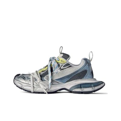 Balenciaga 3XL Fabric Low-Top Gray Blue Sneakers for Men
