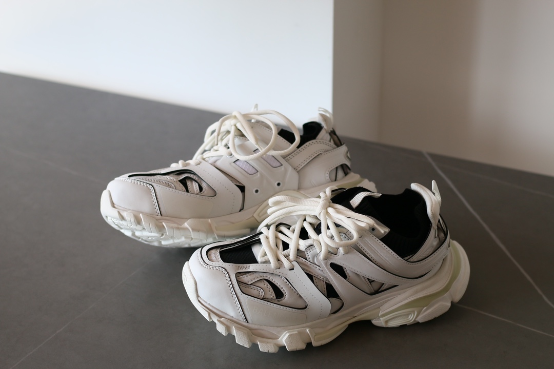 Balenciaga Track Sock Low-Top White Black Sneakers - Image 4