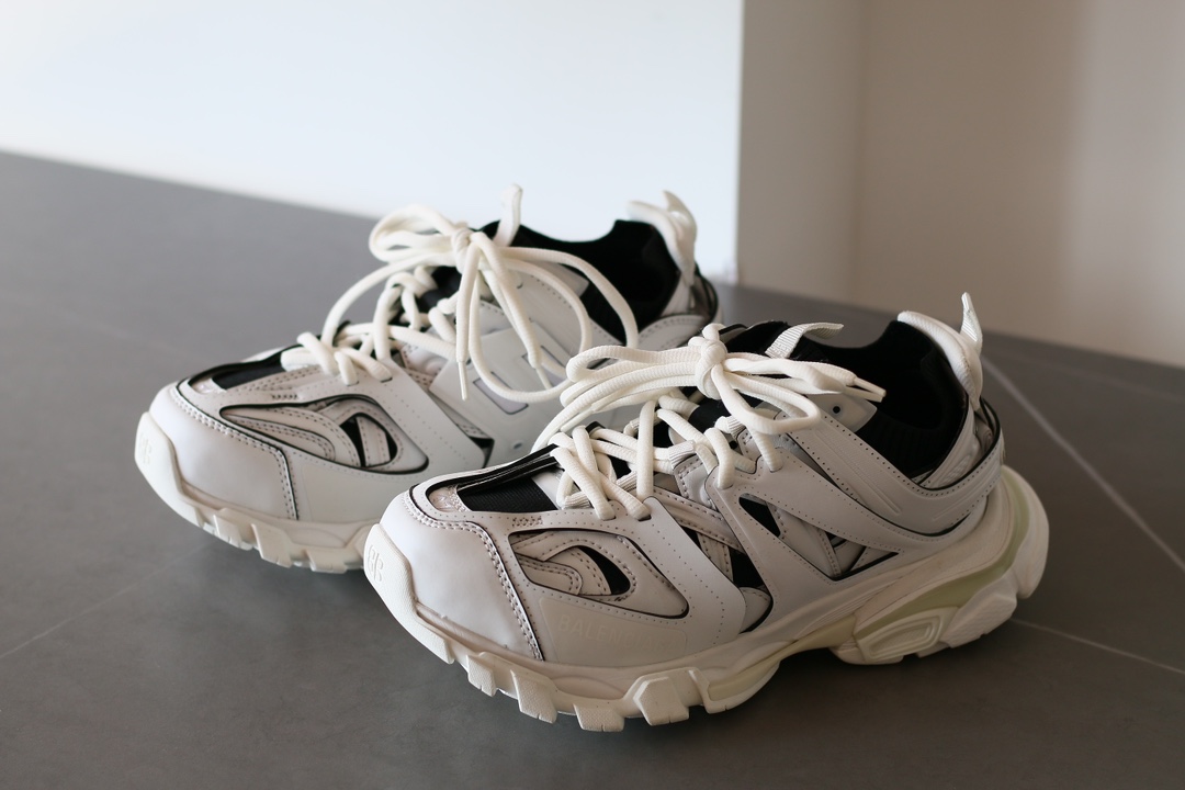Balenciaga Track Sock Low-Top White Black Sneakers - Image 5