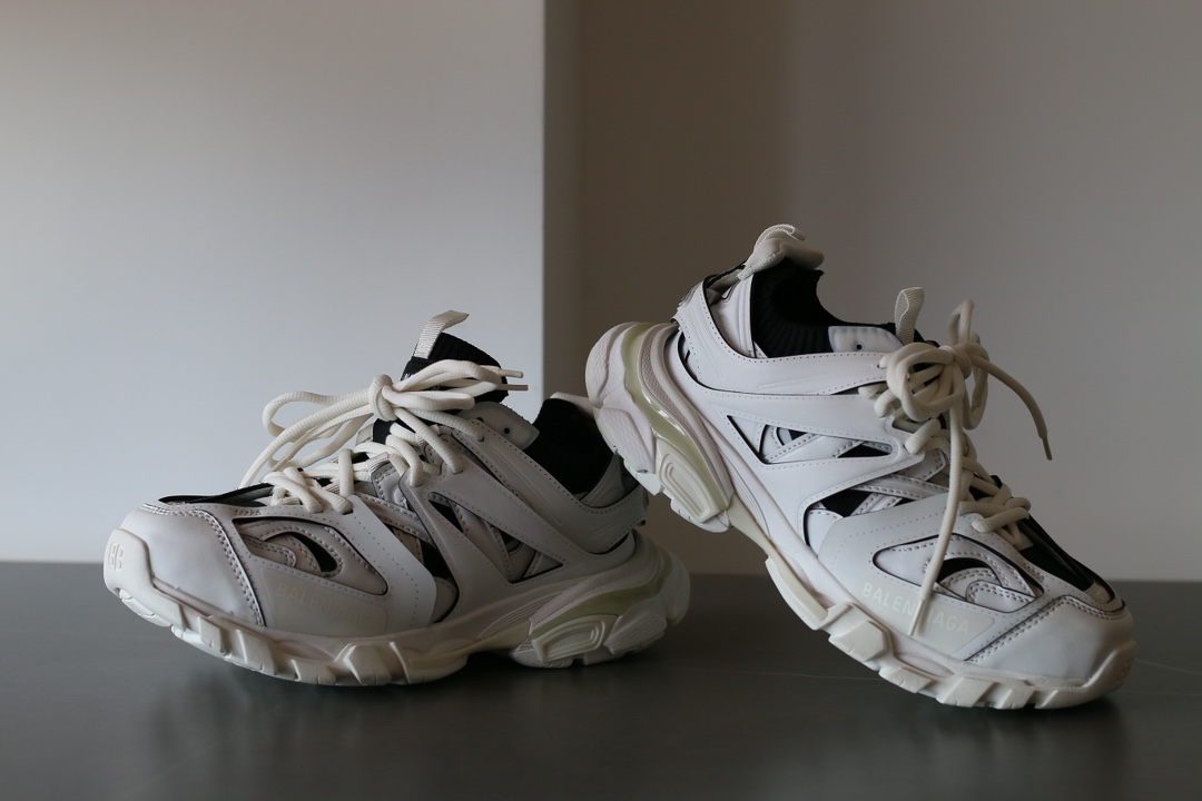 Balenciaga Track Sock Low-Top White Black Sneakers - Image 6