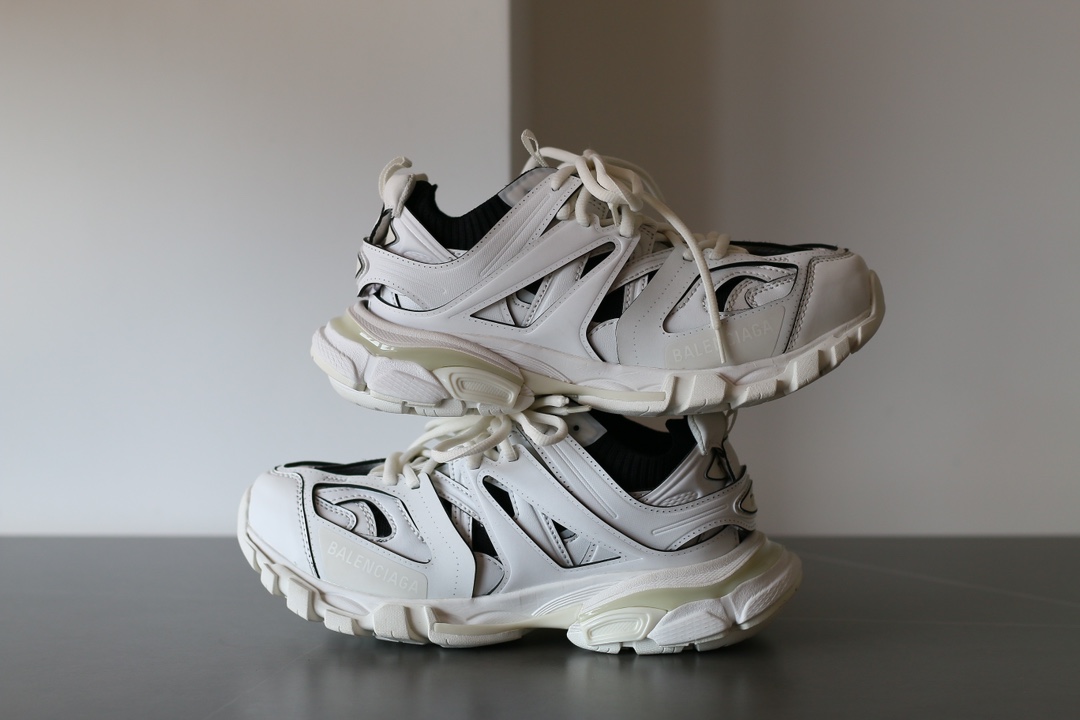 Balenciaga Track Sock Low-Top White Black Sneakers - Image 7