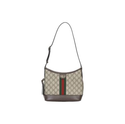 GUCCI Ophidia Small GG Supreme Hobo Bag Beige/Ebony