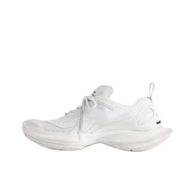 Balenciaga Circuit Round-Toe Lace-Up Low-Top White Sneakers