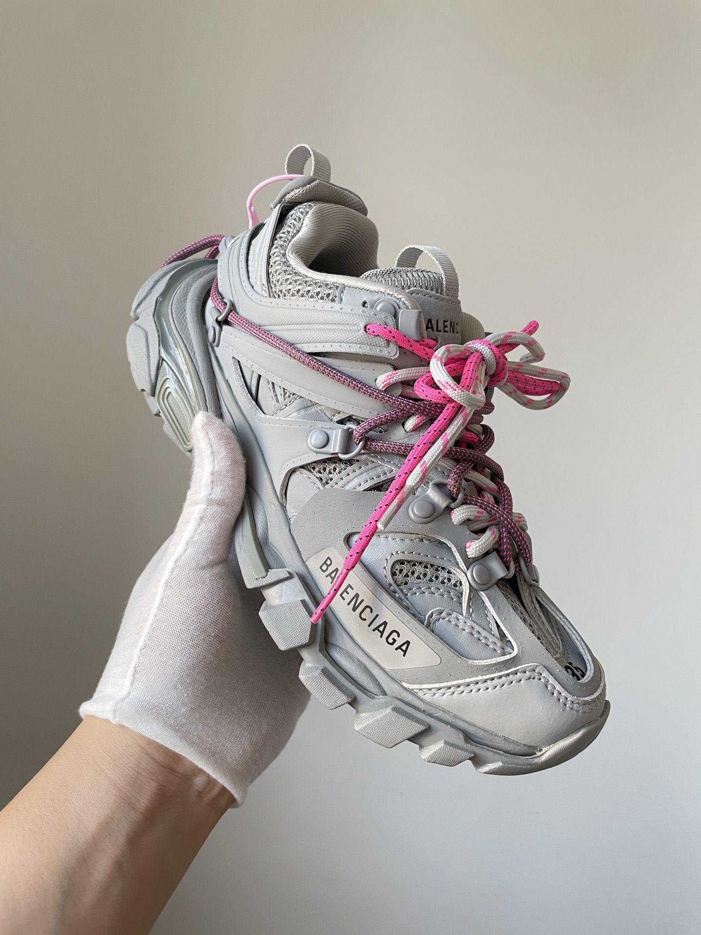 Balenciaga Track Round-Toe Lace-Up Low-Top Sneakers for Women - Image 2