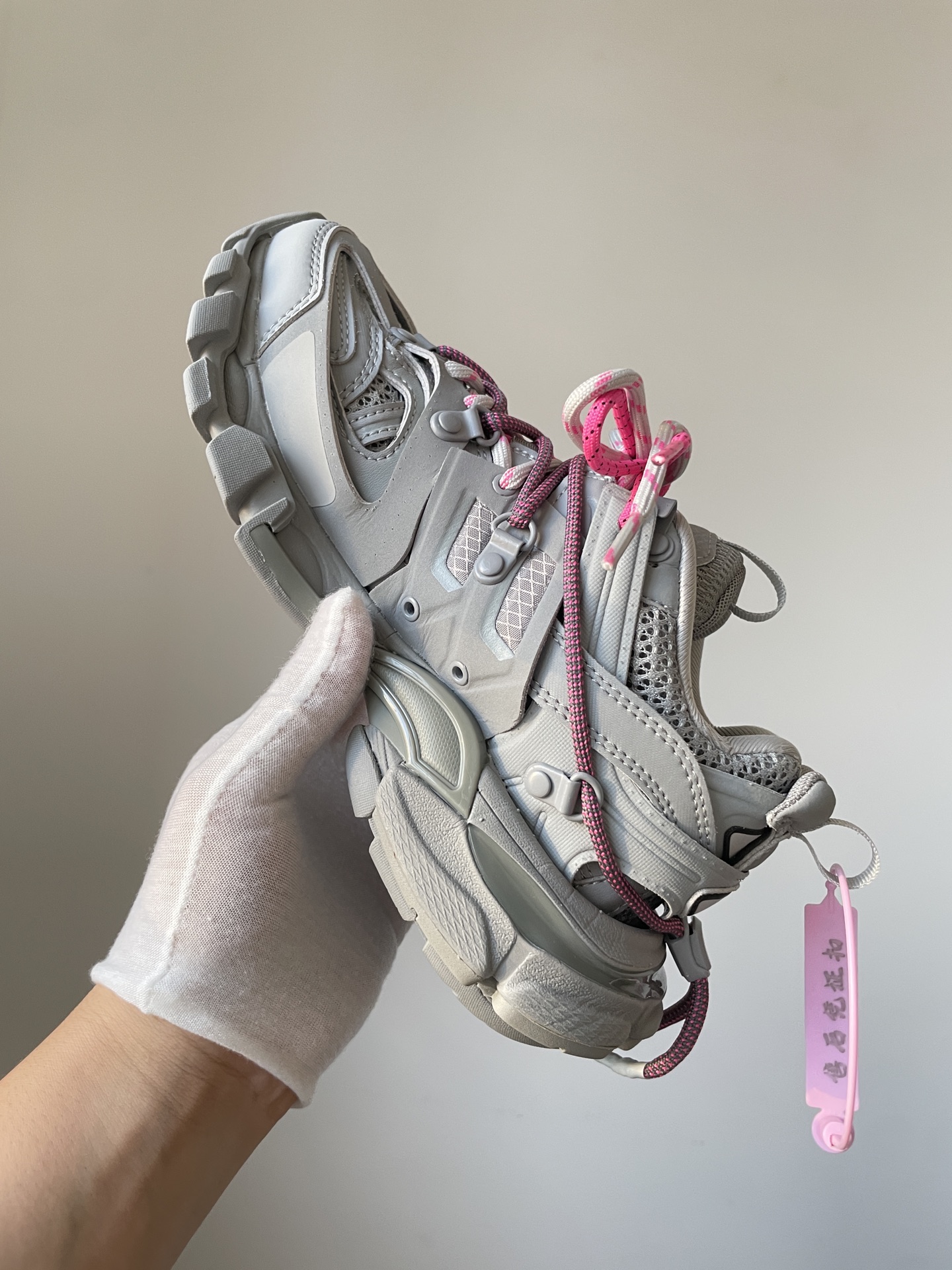 Balenciaga Track Round-Toe Lace-Up Low-Top Sneakers for Women - Image 4