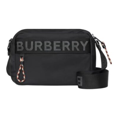 Burberry ECONYL® Recycled Nylon Crossbody Bag with Adjustable Strap – Black