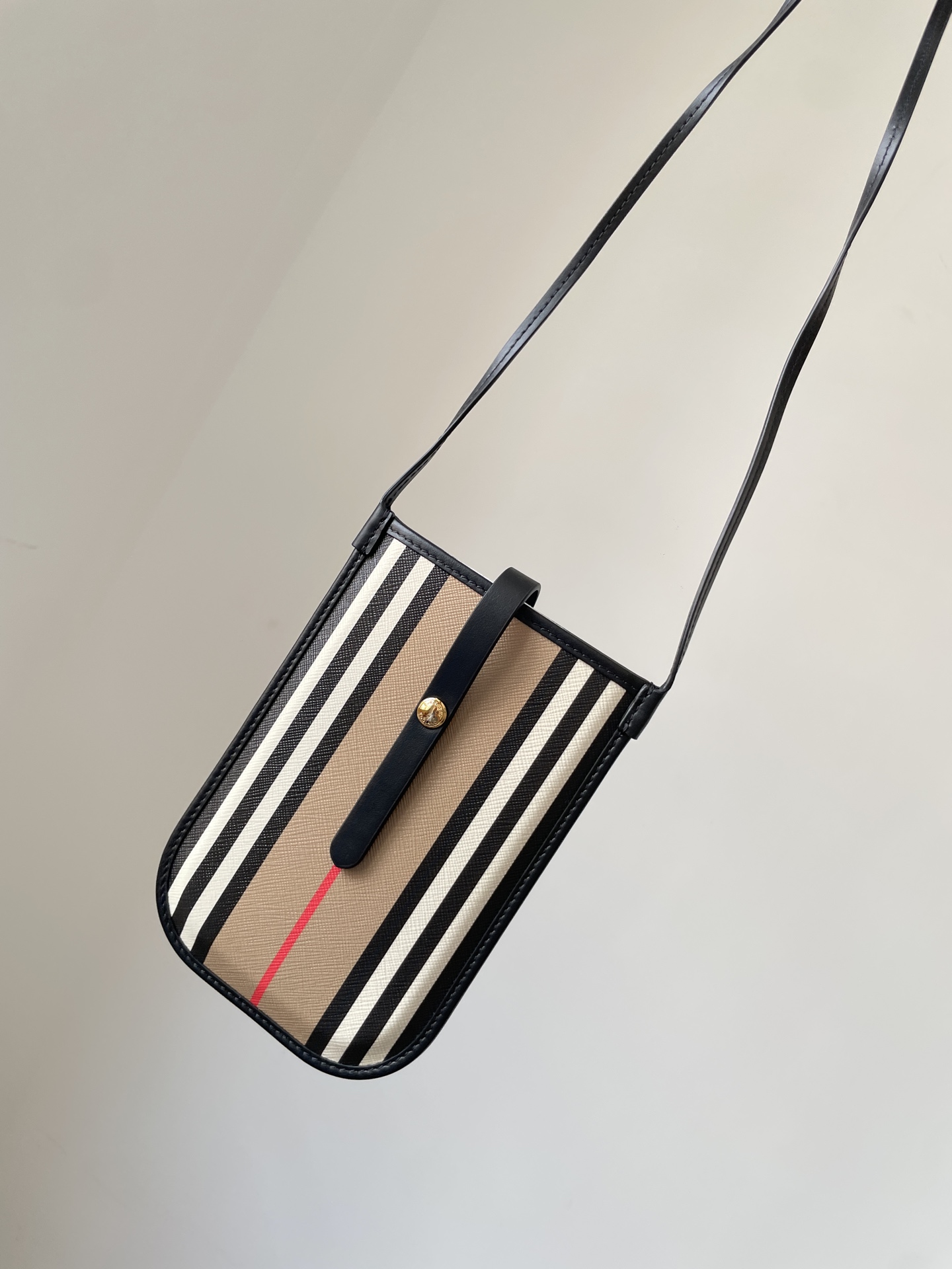 Burberry Icon Stripe Canvas Phone Pouch – Archive Beige - Image 2