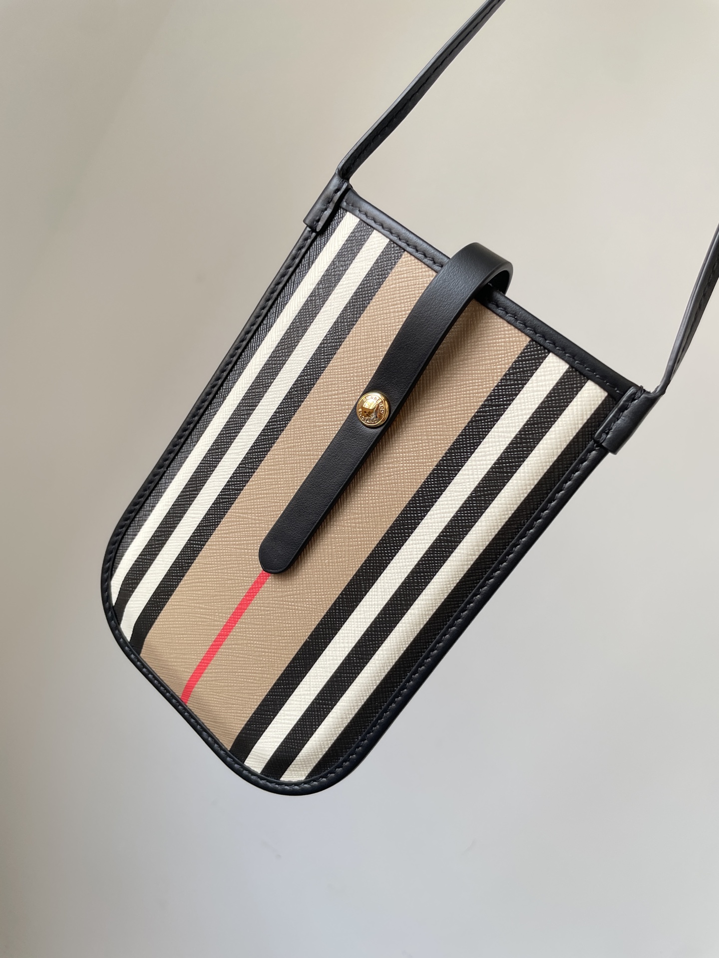 Burberry Icon Stripe Canvas Phone Pouch – Archive Beige - Image 3