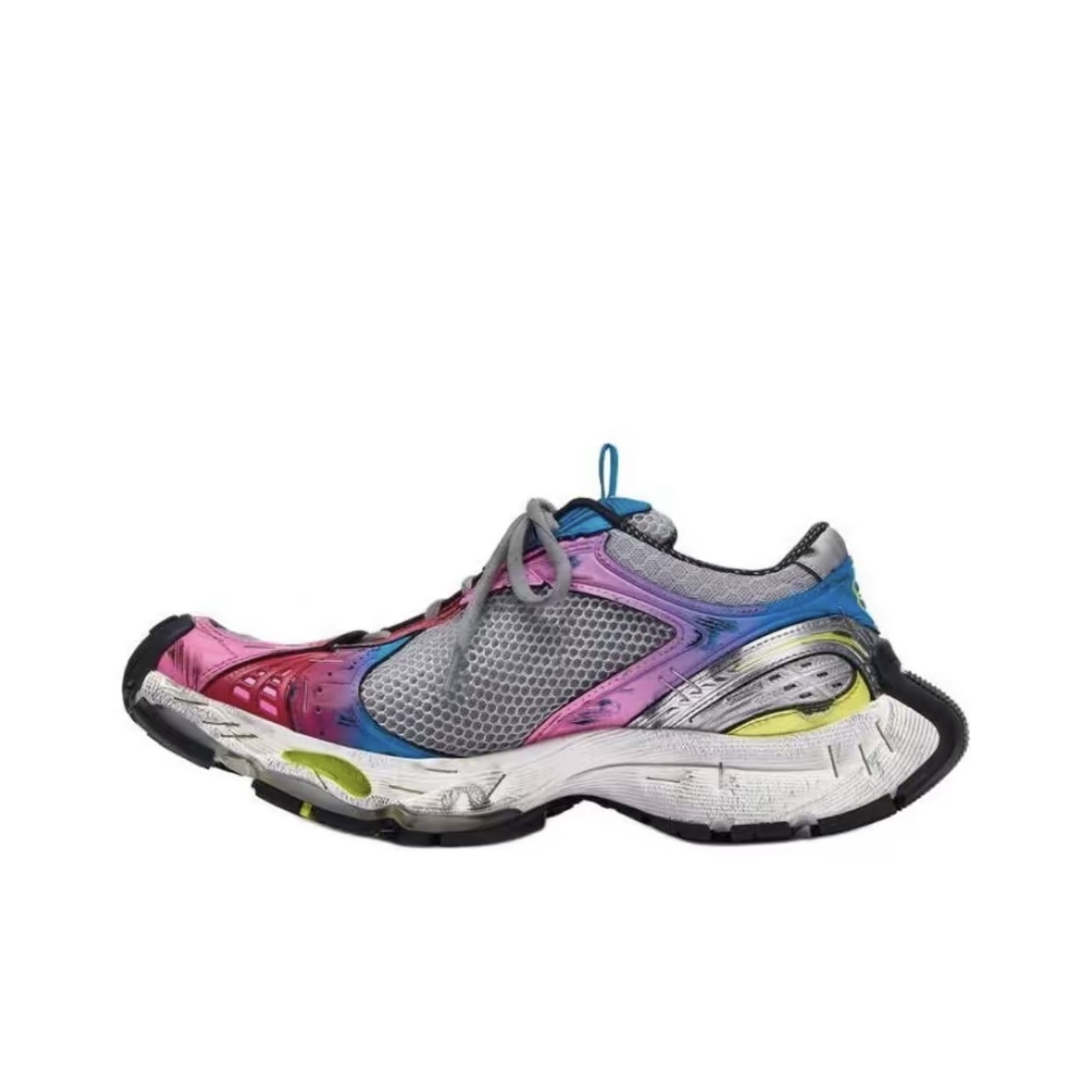 Balenciaga Stapler Round-Toe Thick-Soled Low-Top Sneakers for Women