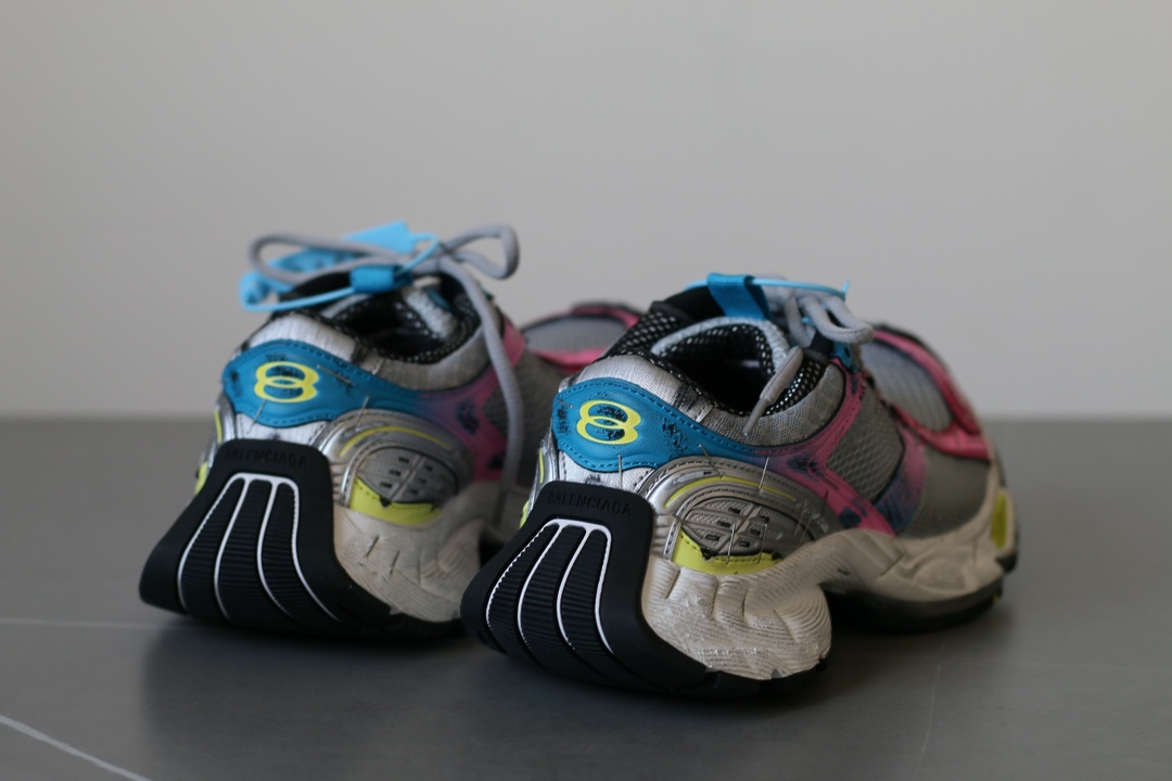 Balenciaga Stapler Round-Toe Thick-Soled Low-Top Sneakers for Women - Image 5